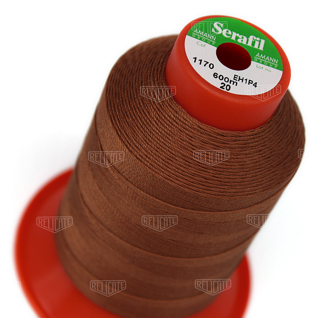Whites/Browns Serafil Thread 20 (TEX 135) 1170 - Relicate Leather Automotive Interior Upholstery