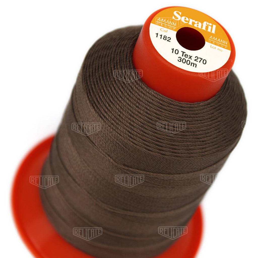 Whites/Browns Serafil Thread 10 (TEX 270) 1182 - Relicate Leather Automotive Interior Upholstery