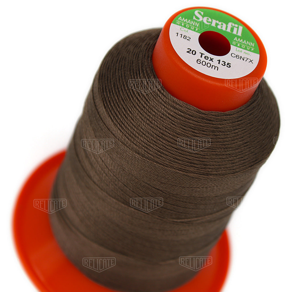 Whites/Browns Serafil Thread 20 (TEX 135) 1182 - Relicate Leather Automotive Interior Upholstery