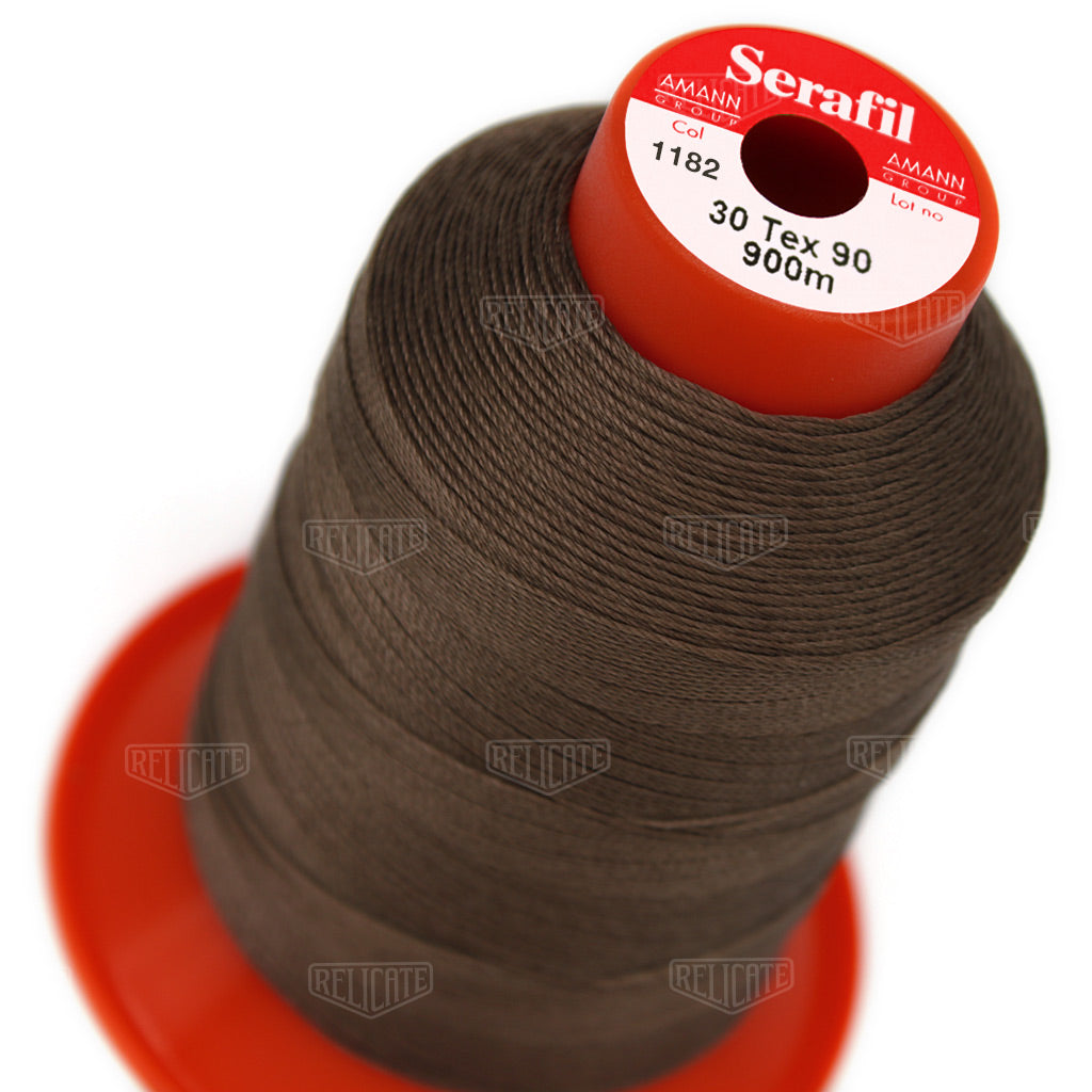 Whites/Browns Serafil Thread 30 (TEX 90) 1182 - Relicate Leather Automotive Interior Upholstery