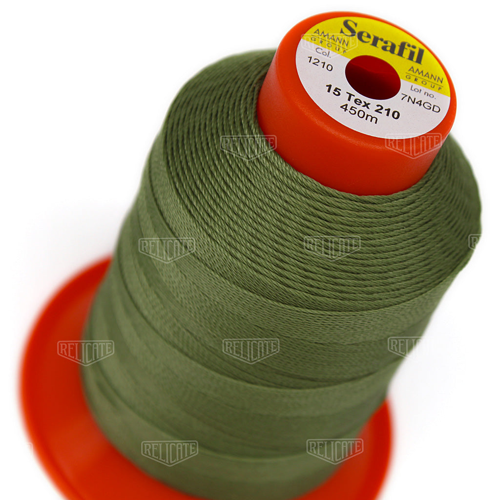 Yellows/Greens Serafil Thread 15 (TEX 210) 1210 - Relicate Leather Automotive Interior Upholstery