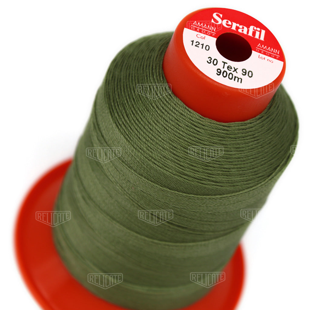 Yellows/Greens Serafil Thread 30 (TEX 90) 1210 - Relicate Leather Automotive Interior Upholstery