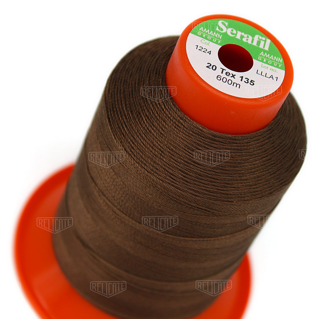 Whites/Browns Serafil Thread 20 (TEX 135) 1224 - Relicate Leather Automotive Interior Upholstery