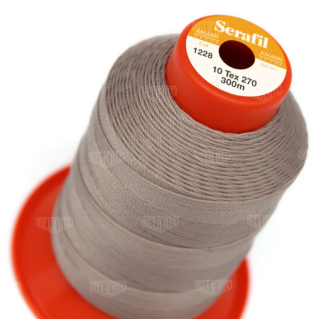 Whites/Browns Serafil Thread 10 (TEX 270) 1228 - Relicate Leather Automotive Interior Upholstery