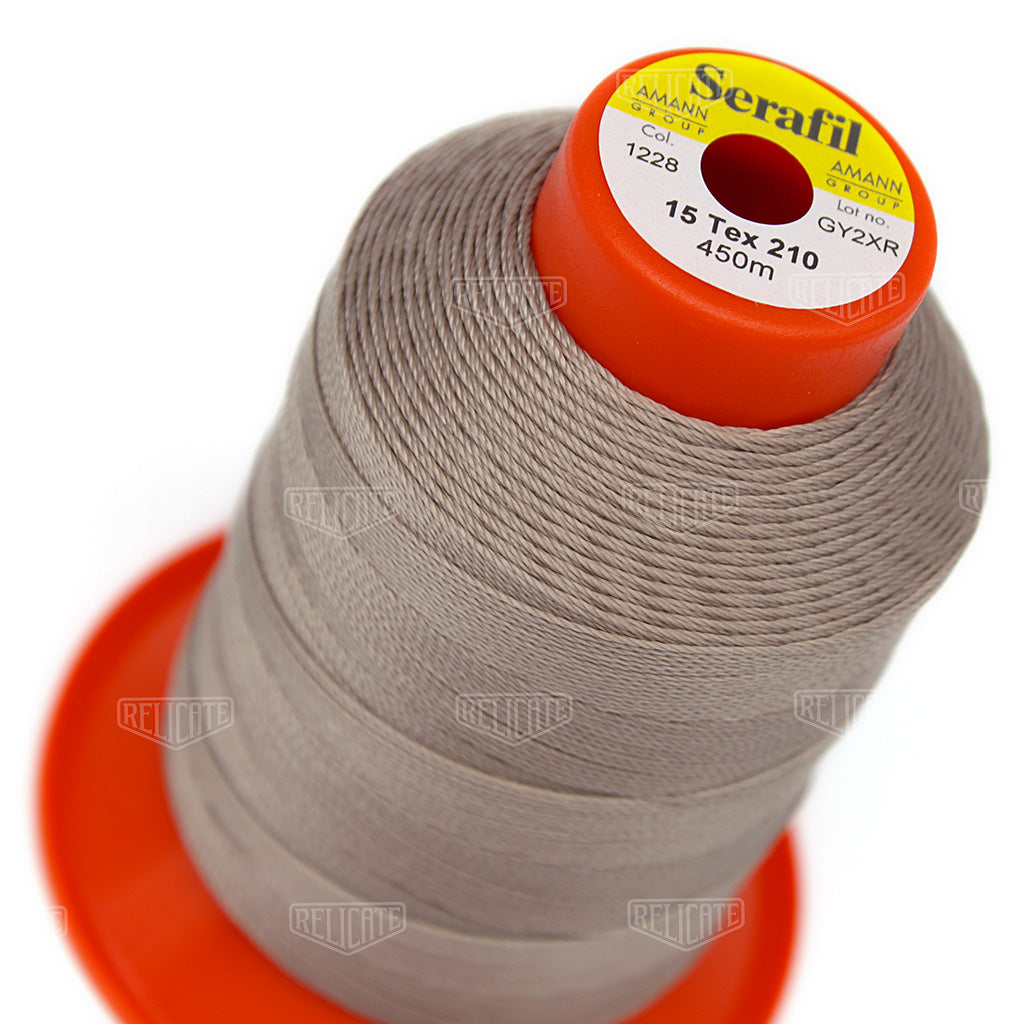Whites/Browns Serafil Thread 15 (TEX 210) 1228 - Relicate Leather Automotive Interior Upholstery