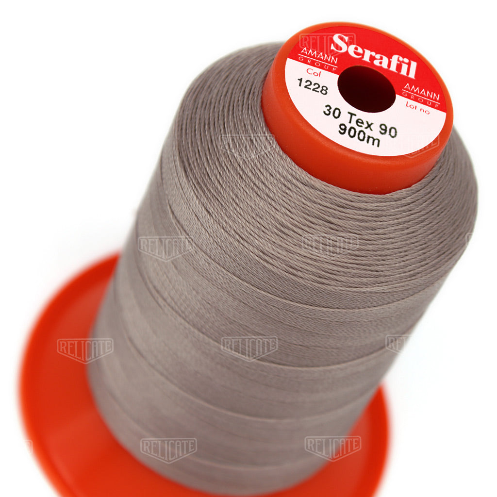 Whites/Browns Serafil Thread 30 (TEX 90) 1228 - Relicate Leather Automotive Interior Upholstery