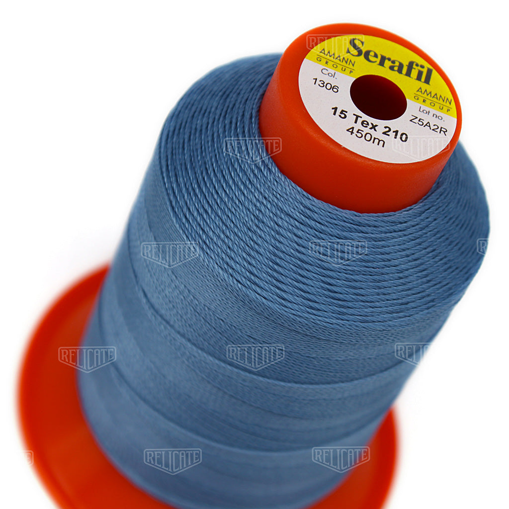 Blues/Purples Serafil Thread 15 (TEX 210) 1306 - Relicate Leather Automotive Interior Upholstery