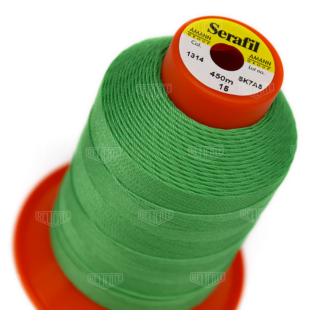 Yellows/Greens Serafil Thread 15 (TEX 210) 1314 - Relicate Leather Automotive Interior Upholstery