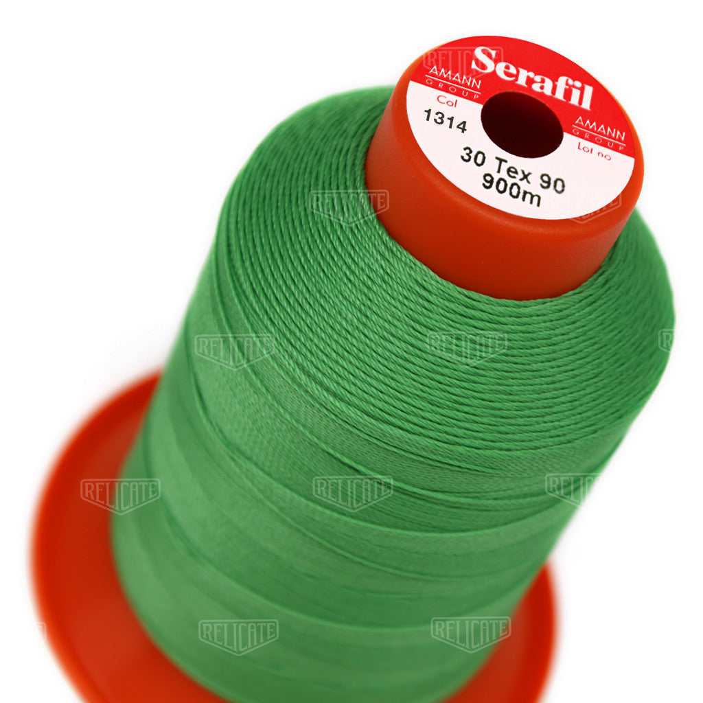 Yellows/Greens Serafil Thread 30 (TEX 90) 1314 - Relicate Leather Automotive Interior Upholstery
