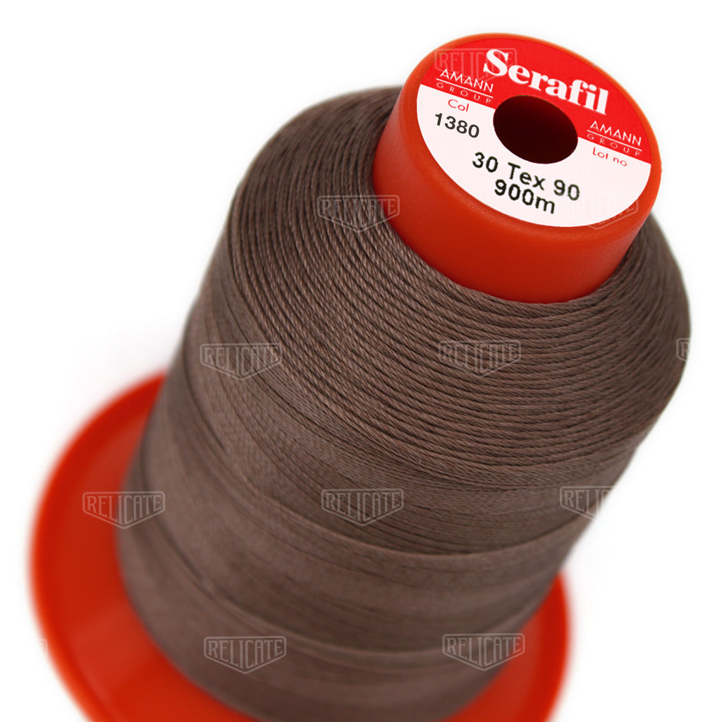 Whites/Browns Serafil Thread 30 (TEX 90) 1380 - Relicate Leather Automotive Interior Upholstery
