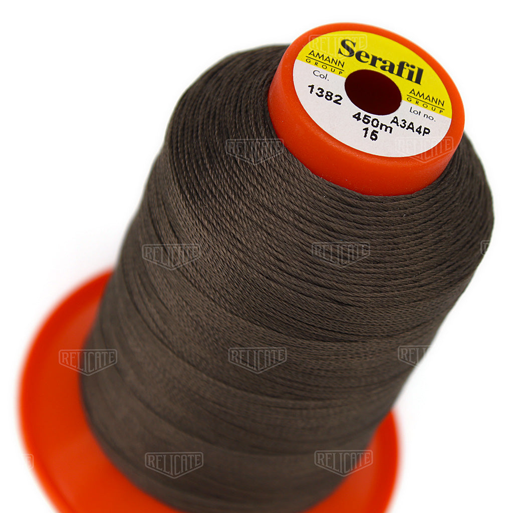 Whites/Browns Serafil Thread 15 (TEX 210) 1382 - Relicate Leather Automotive Interior Upholstery