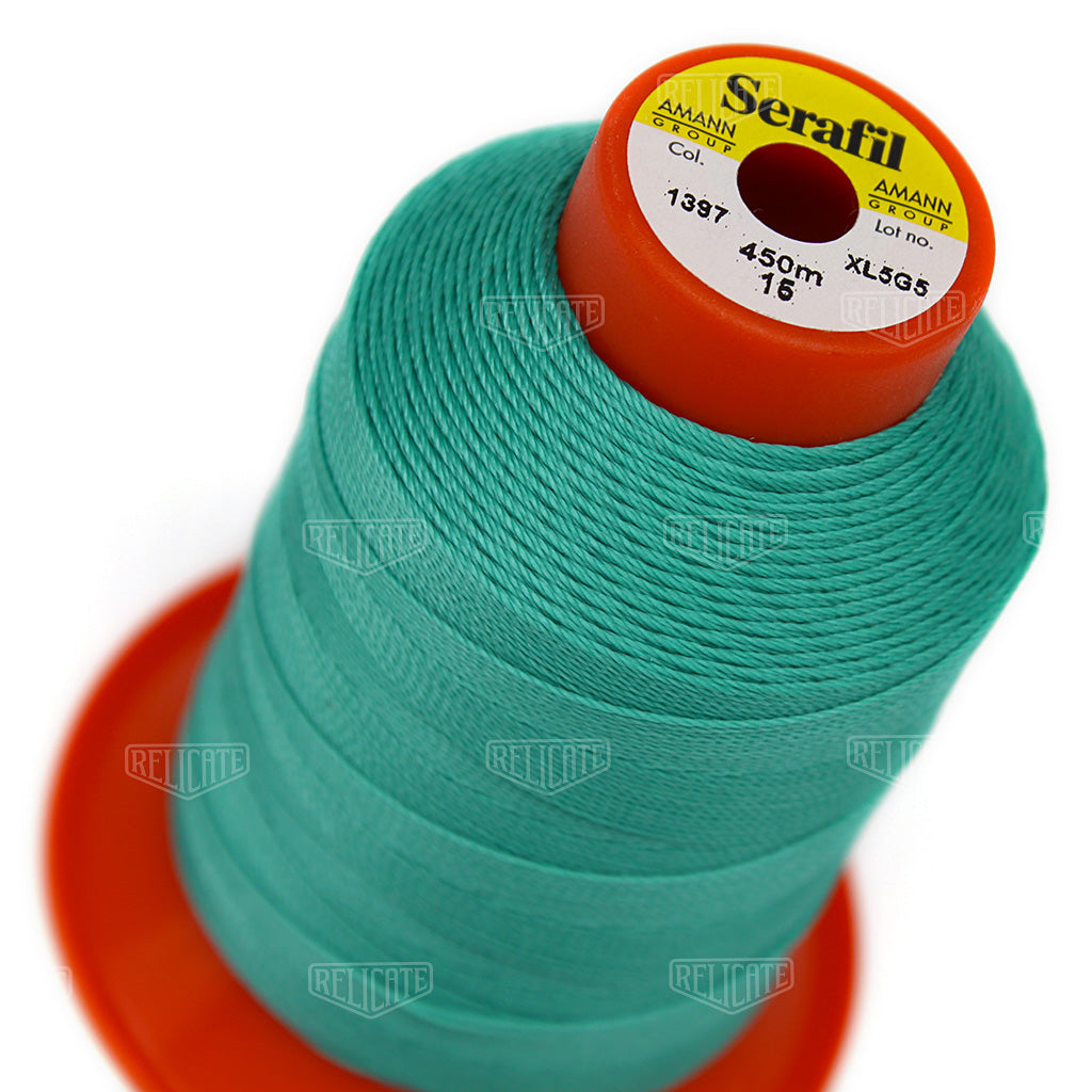 Yellows/Greens Serafil Thread 15 (TEX 210) 1397 - Relicate Leather Automotive Interior Upholstery