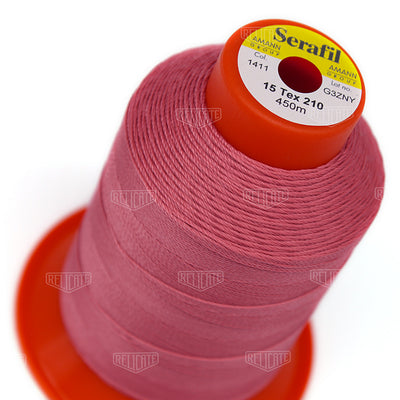 Pinks/Reds/Oranges Serafil Thread 15 (TEX 210) 1411 - Relicate Leather Automotive Interior Upholstery
