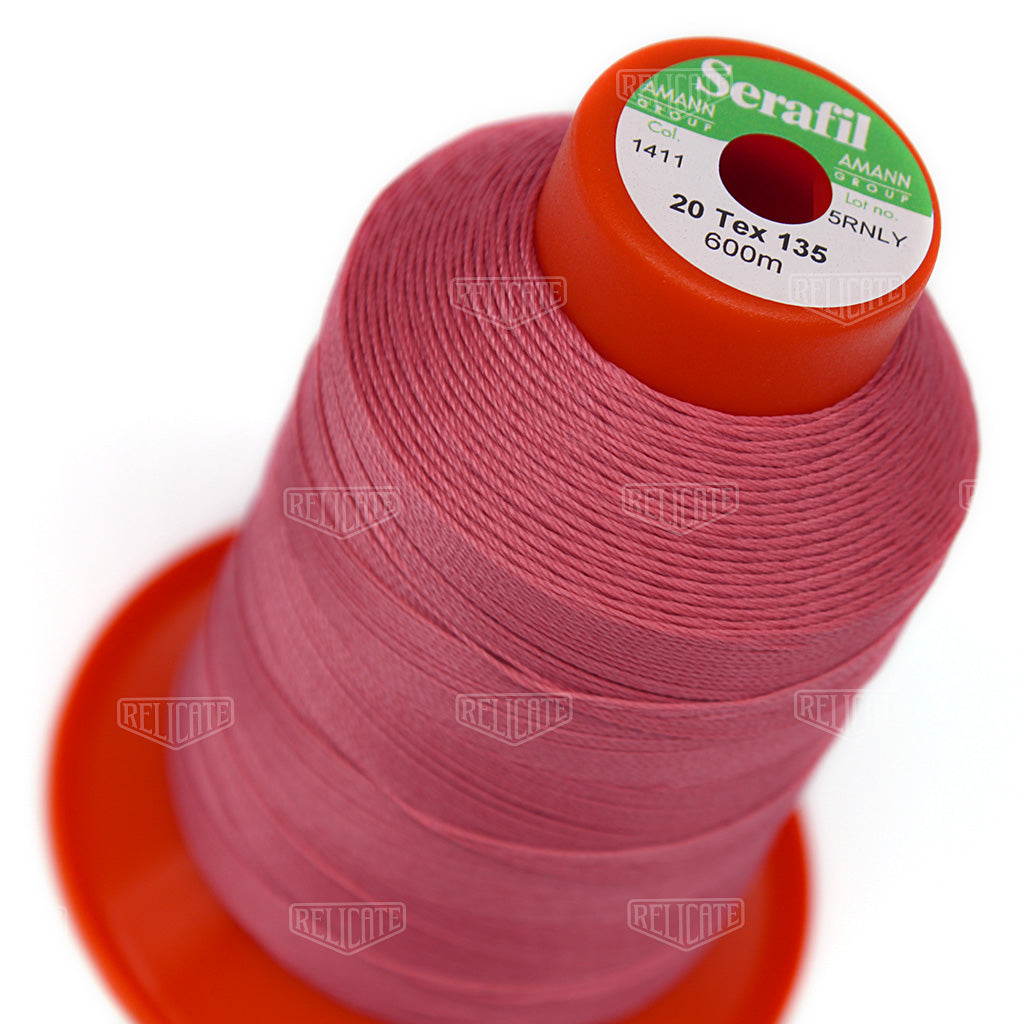 Pinks/Reds/Oranges Serafil Thread 20 (TEX 135) 1411 - Relicate Leather Automotive Interior Upholstery