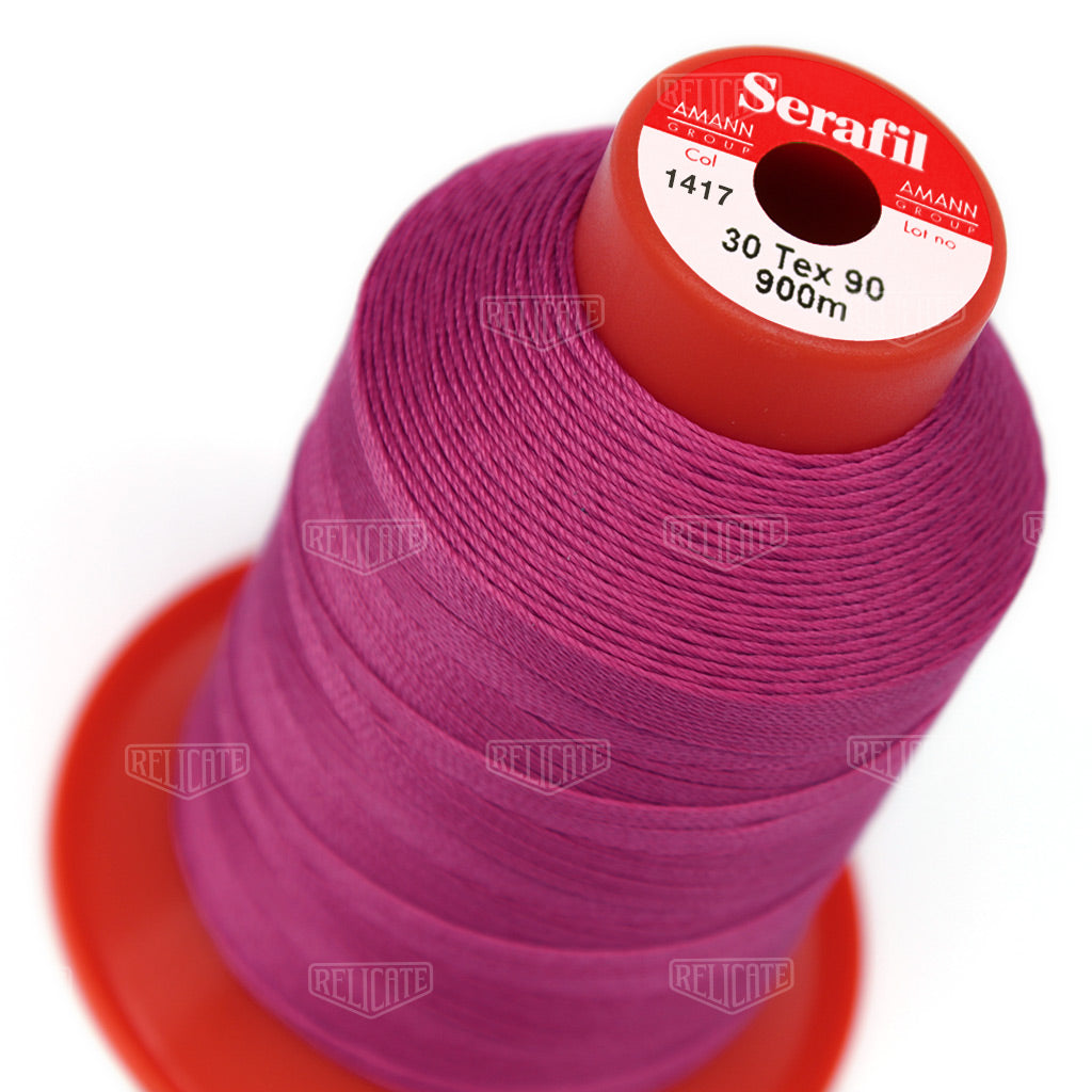 Pinks/Reds/Oranges Serafil Thread 30 (TEX 90) 1417 - Relicate Leather Automotive Interior Upholstery