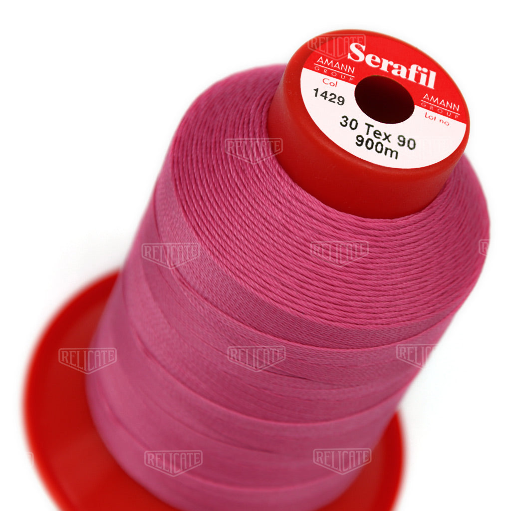Pinks/Reds/Oranges Serafil Thread 30 (TEX 90) 1429 - Relicate Leather Automotive Interior Upholstery