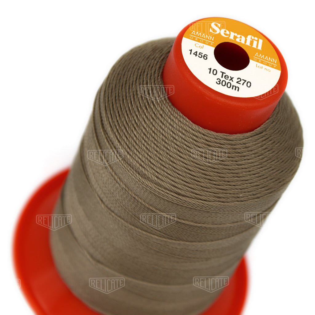 Whites/Browns Serafil Thread 10 (TEX 270) 1456 - Relicate Leather Automotive Interior Upholstery