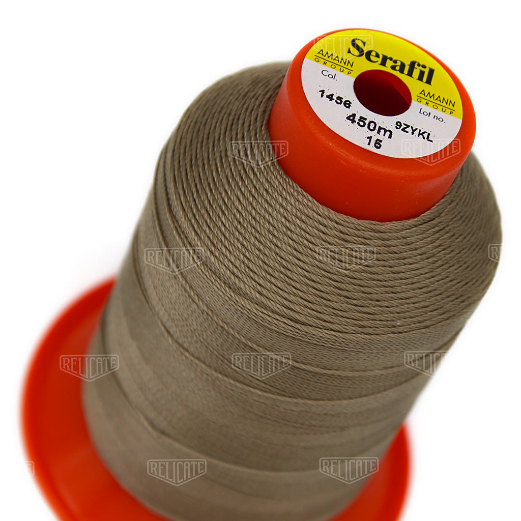 Whites/Browns Serafil Thread 15 (TEX 210) 1456 - Relicate Leather Automotive Interior Upholstery