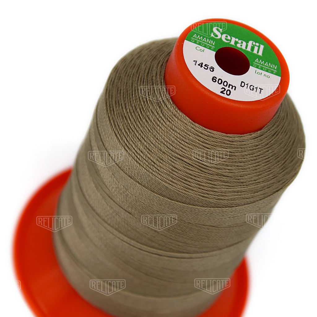 Whites/Browns Serafil Thread 20 (TEX 135) 1456 - Relicate Leather Automotive Interior Upholstery