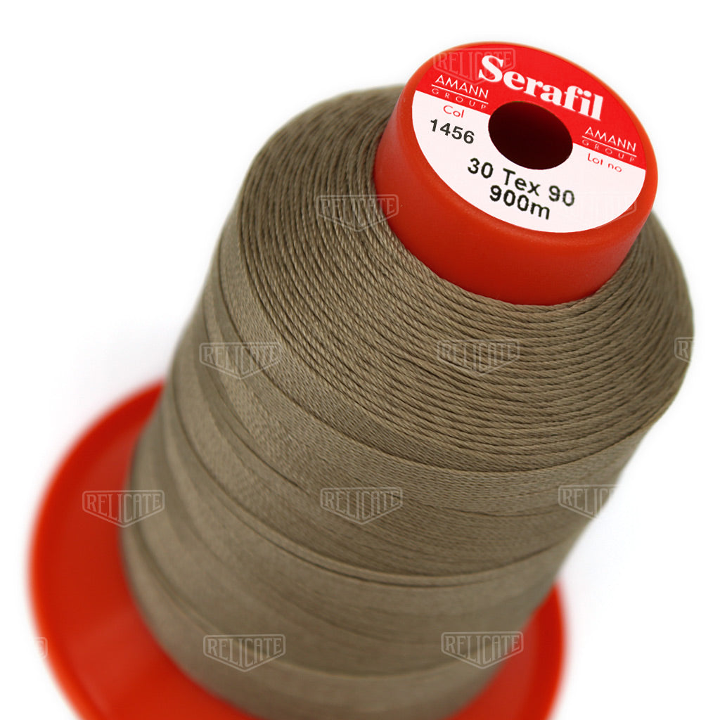 Whites/Browns Serafil Thread 30 (TEX 90) 1456 - Relicate Leather Automotive Interior Upholstery