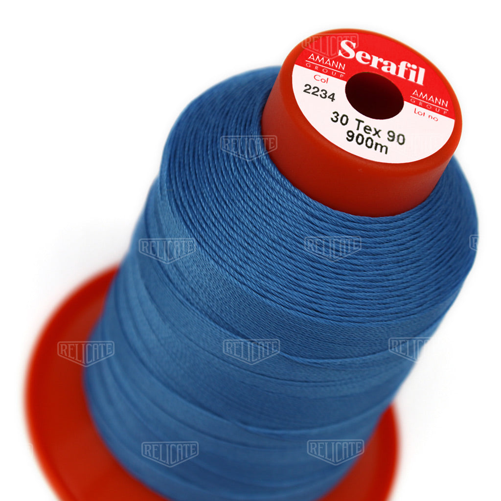 Blues/Purples Serafil Thread 30 (TEX 90) 2234 - Relicate Leather Automotive Interior Upholstery