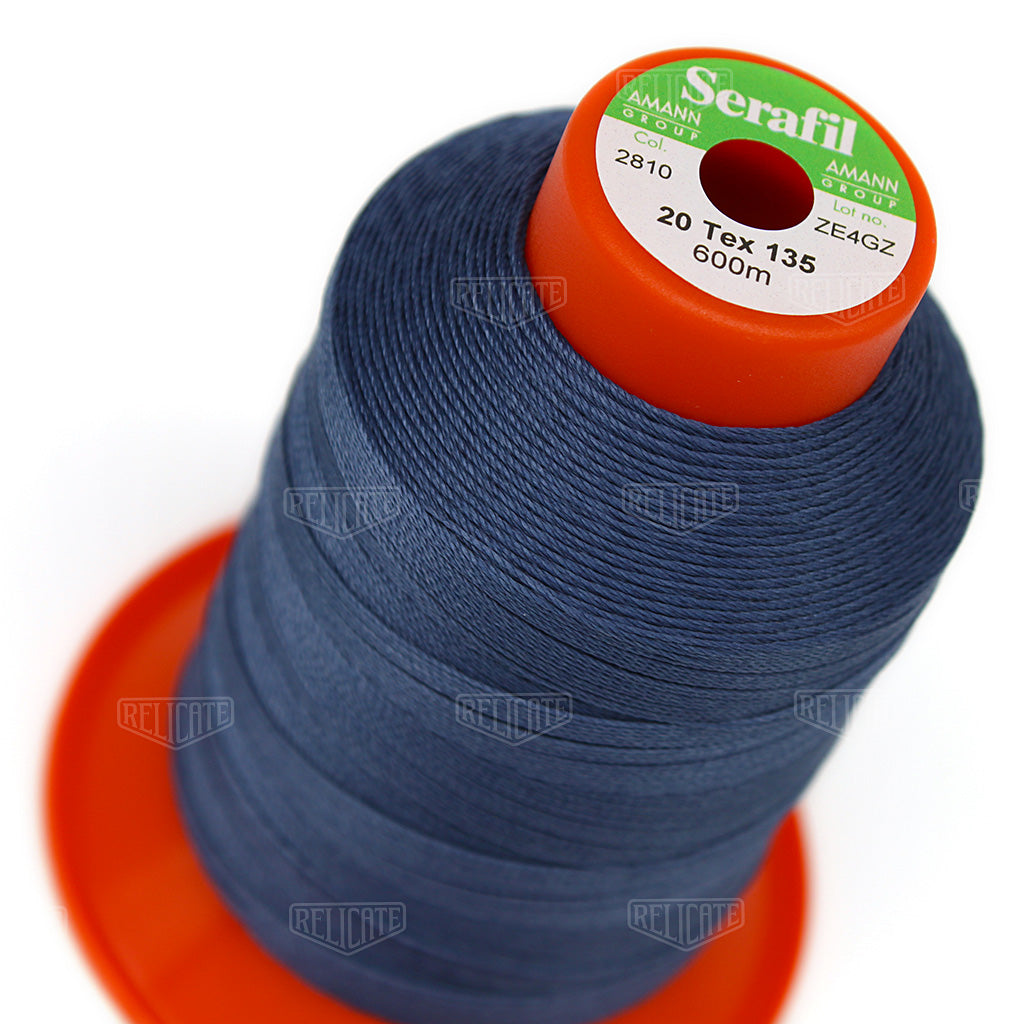 Blues/Purples Serafil Thread 20 (TEX 135) 2810 - Relicate Leather Automotive Interior Upholstery