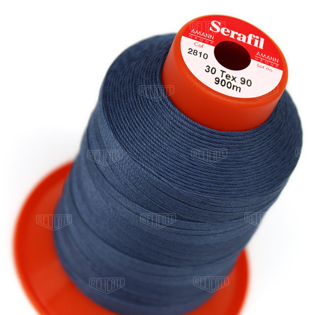 Blues/Purples Serafil Thread 30 (TEX 90) 2810 - Relicate Leather Automotive Interior Upholstery