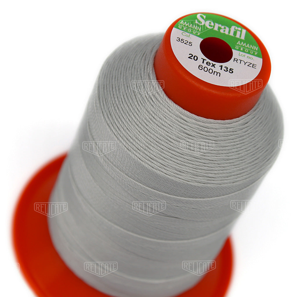 Whites/Browns Serafil Thread 20 (TEX 135) 3525 - Relicate Leather Automotive Interior Upholstery