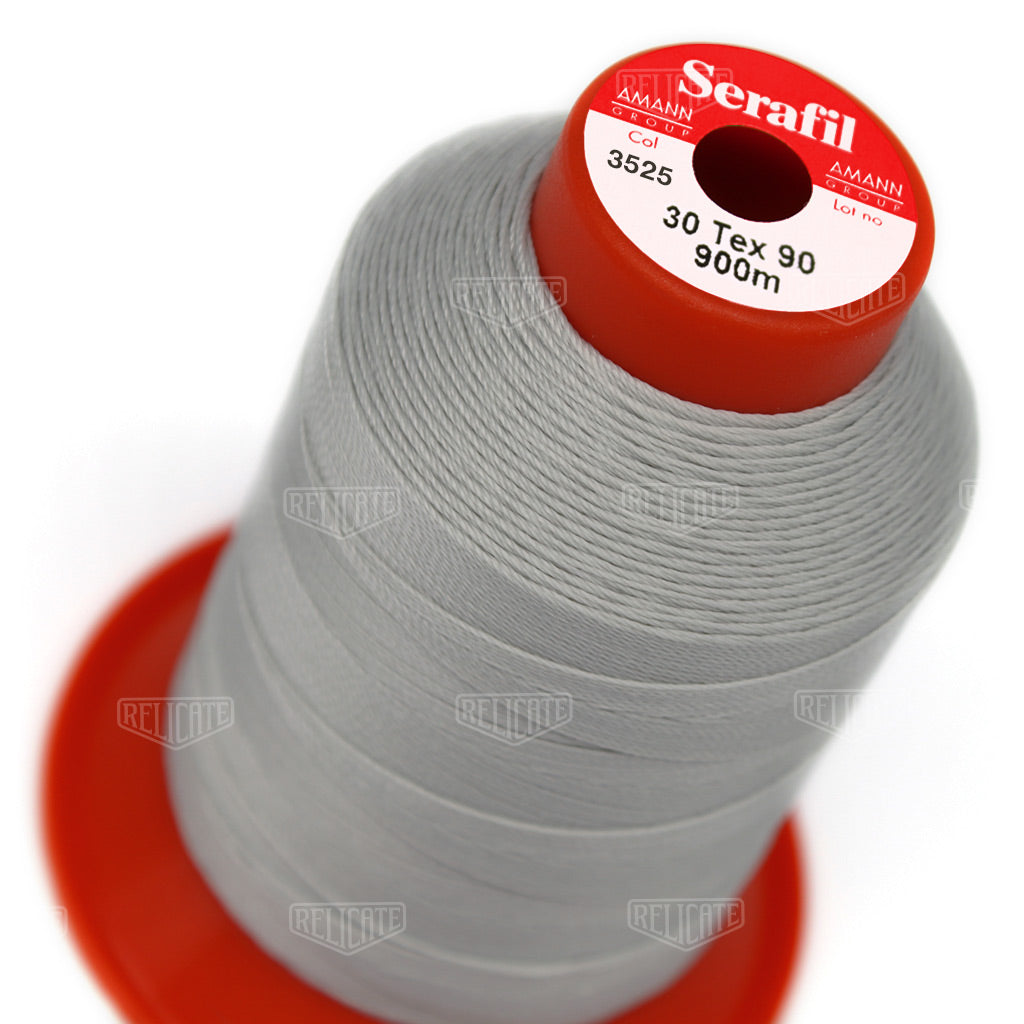 Whites/Browns Serafil Thread 30 (TEX 90) 3525 - Relicate Leather Automotive Interior Upholstery