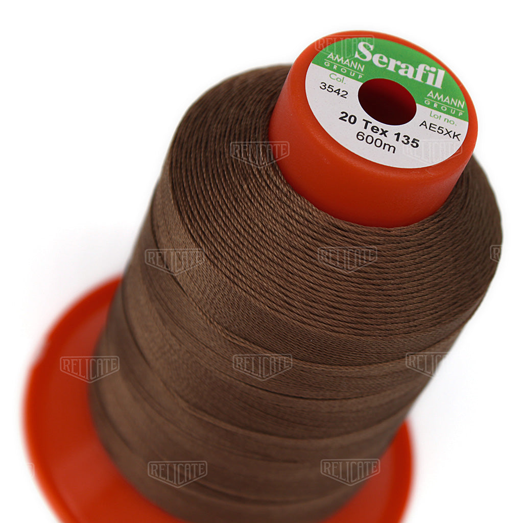 Whites/Browns Serafil Thread 20 (TEX 135) 3542 - Relicate Leather Automotive Interior Upholstery