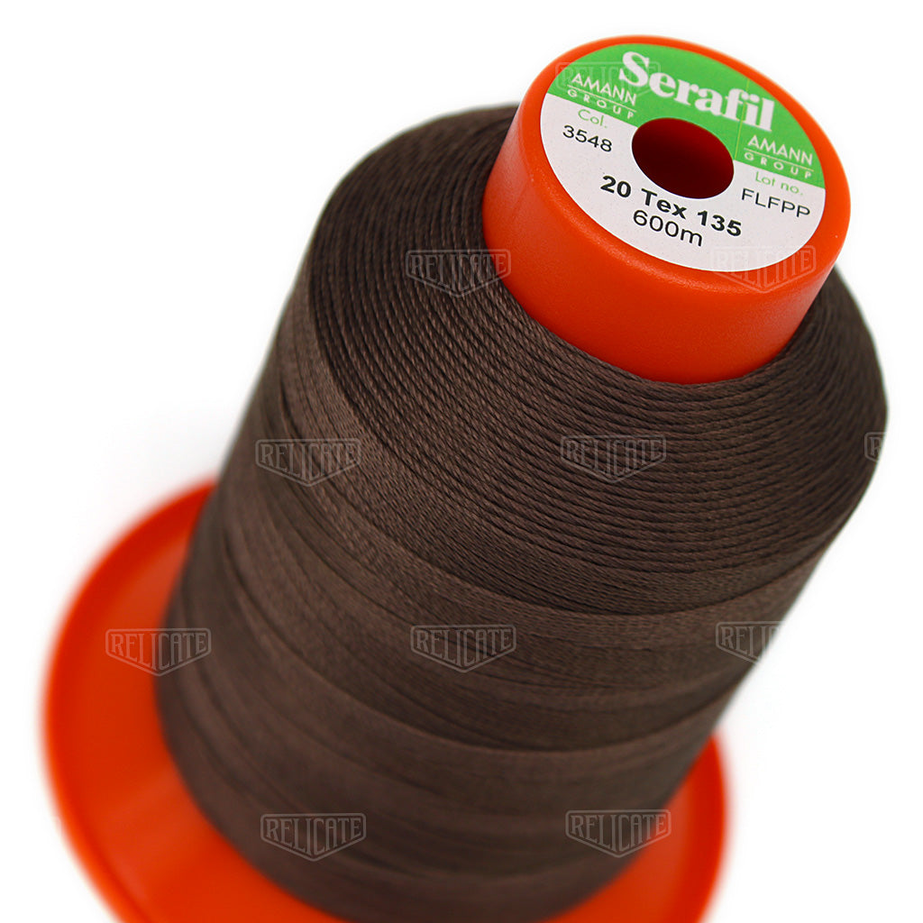 Whites/Browns Serafil Thread 20 (TEX 135) 3548 - Relicate Leather Automotive Interior Upholstery