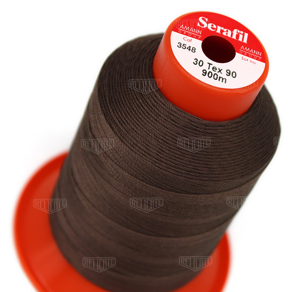 Whites/Browns Serafil Thread 30 (TEX 90) 3548 - Relicate Leather Automotive Interior Upholstery