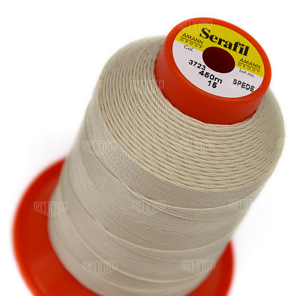 Whites/Browns Serafil Thread 15 (TEX 210) 3723 - Relicate Leather Automotive Interior Upholstery