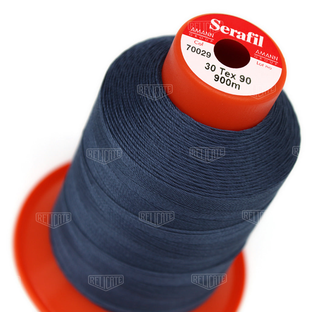 Blues/Purples Serafil Thread 30 (TEX 90) 70029 - Relicate Leather Automotive Interior Upholstery