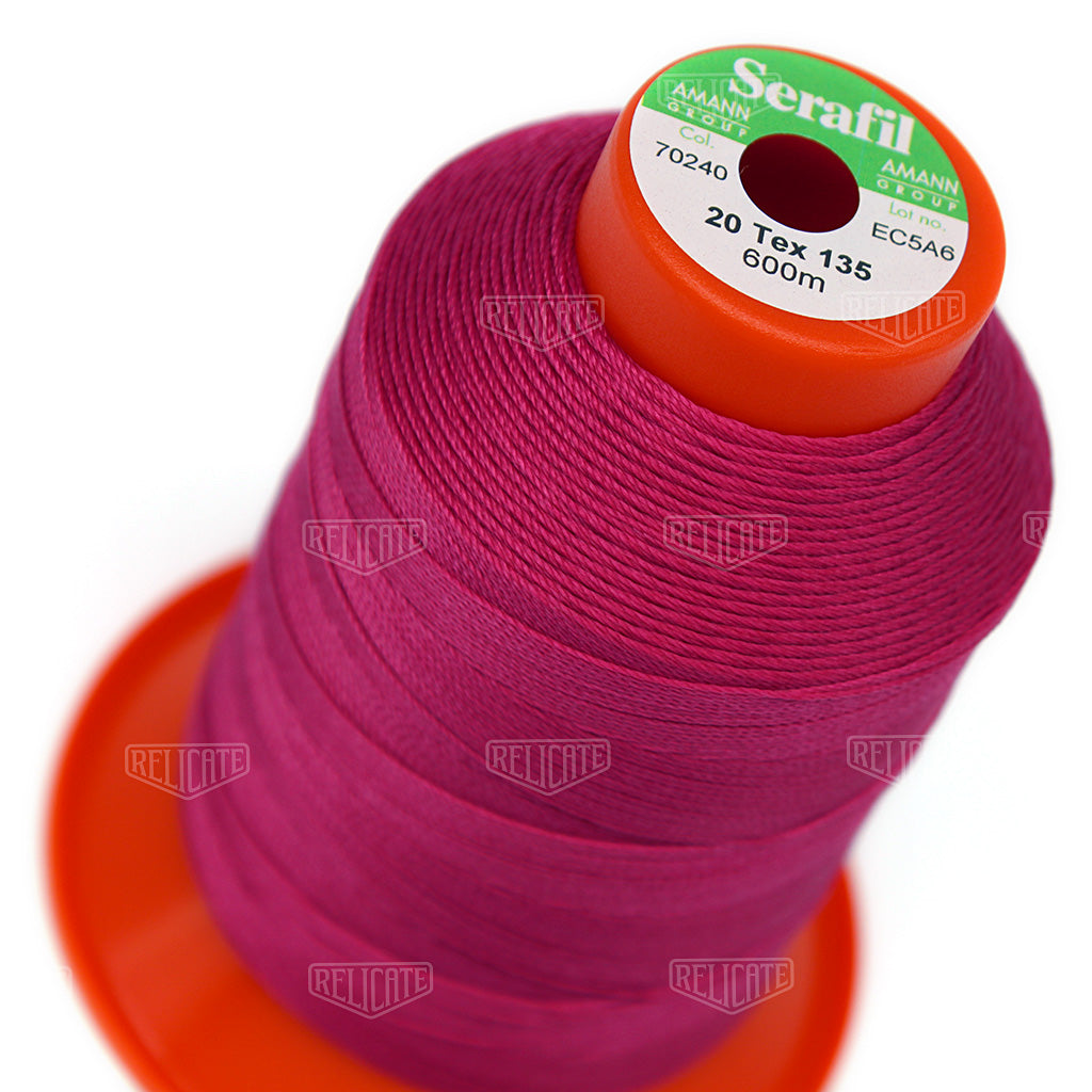 Pinks/Reds/Oranges Serafil Thread 20 (TEX 135) 70240 - Relicate Leather Automotive Interior Upholstery