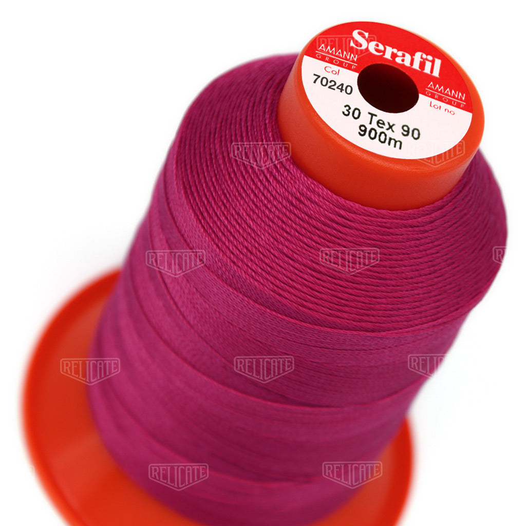 Pinks/Reds/Oranges Serafil Thread 30 (TEX 90) 70240 - Relicate Leather Automotive Interior Upholstery