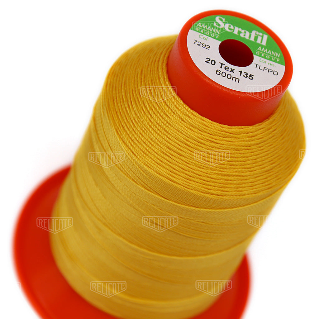 Yellows/Greens Serafil Thread 20 (TEX 135) 7292 - Relicate Leather Automotive Interior Upholstery