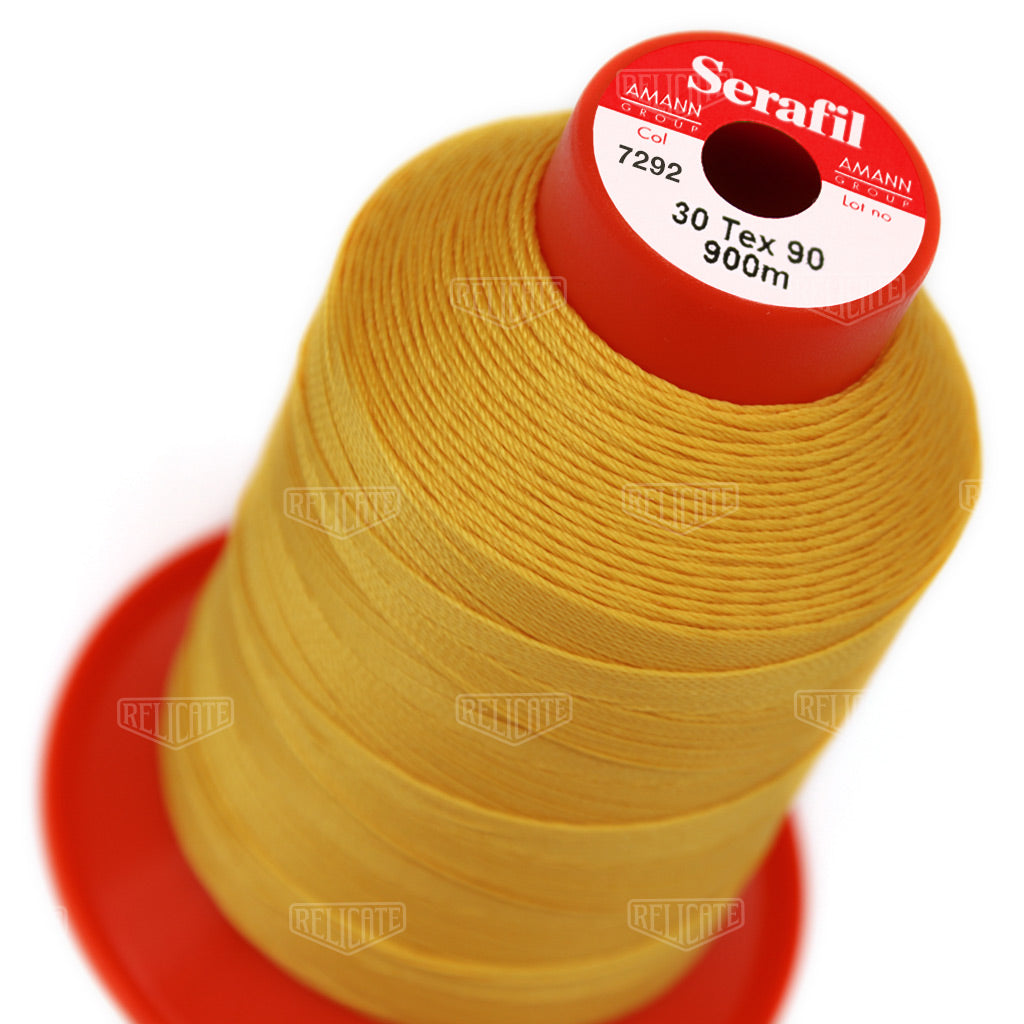 Yellows/Greens Serafil Thread 30 (TEX 90) 7292 - Relicate Leather Automotive Interior Upholstery