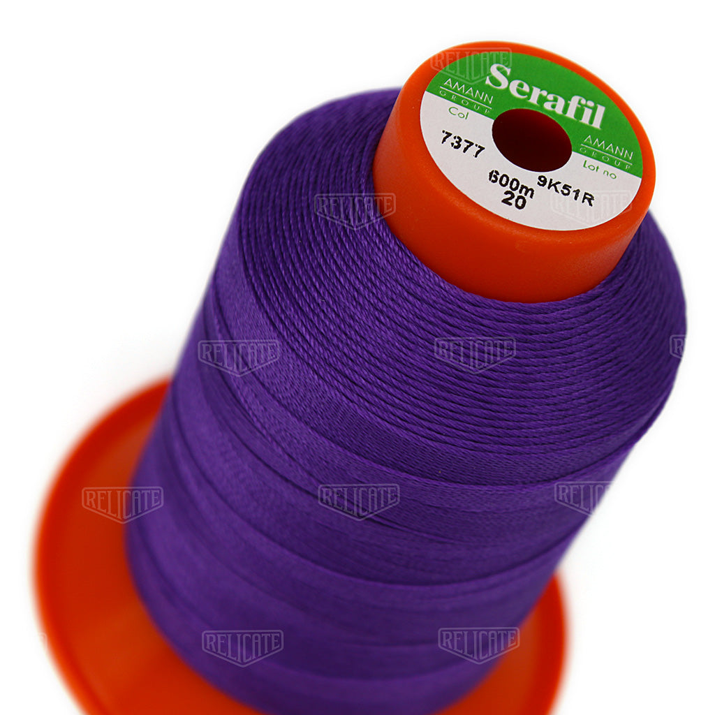 Blues/Purples Serafil Thread 20 (TEX 135) 7377 - Relicate Leather Automotive Interior Upholstery