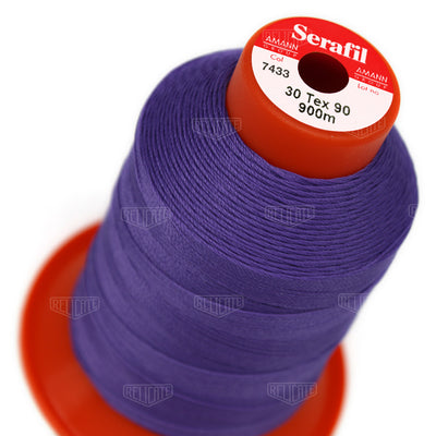Blues/Purples Serafil Thread 30 (TEX 90) 7433 - Relicate Leather Automotive Interior Upholstery