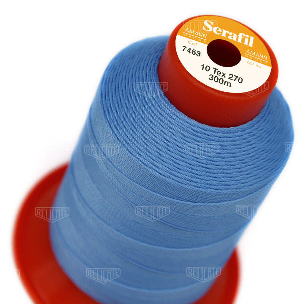 Blues/Purples Serafil Thread 10 (TEX 270) 7463 - Relicate Leather Automotive Interior Upholstery