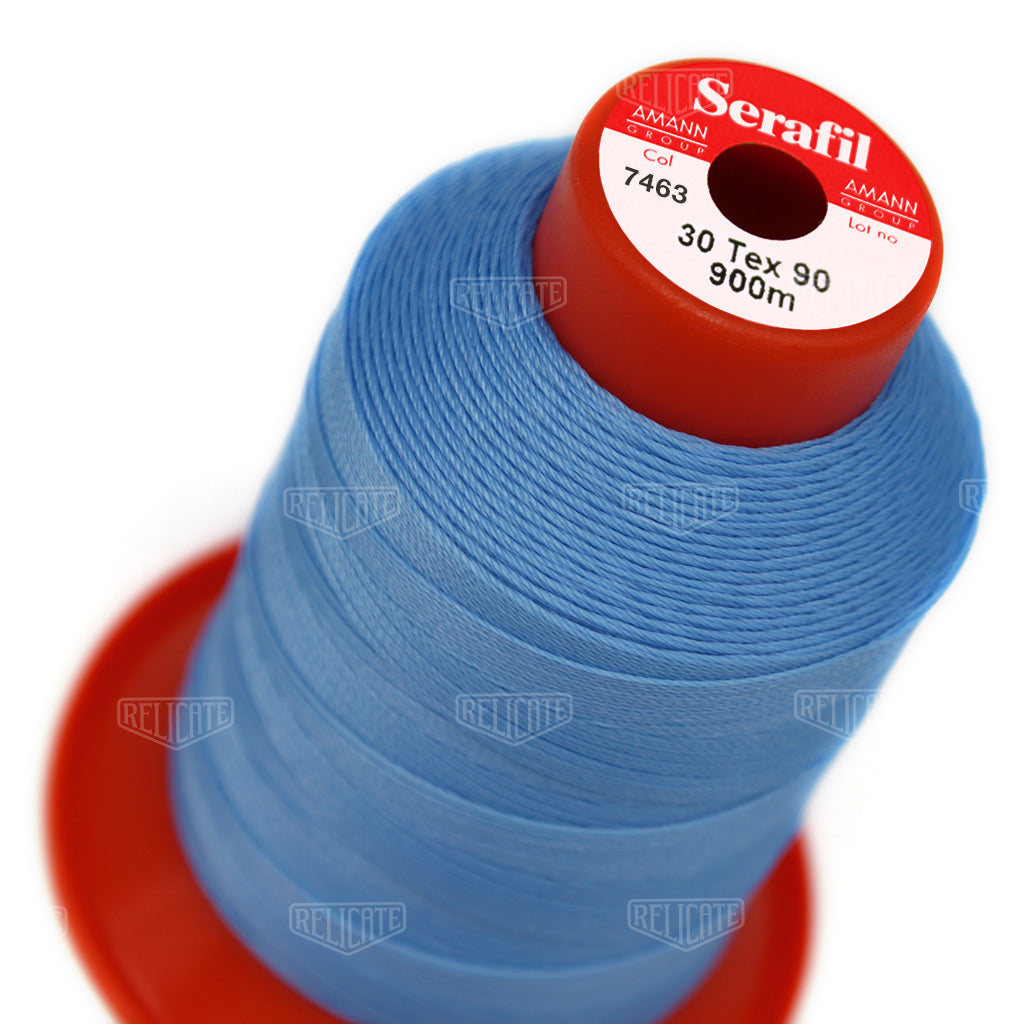 Blues/Purples Serafil Thread 30 (TEX 90) 7463 - Relicate Leather Automotive Interior Upholstery