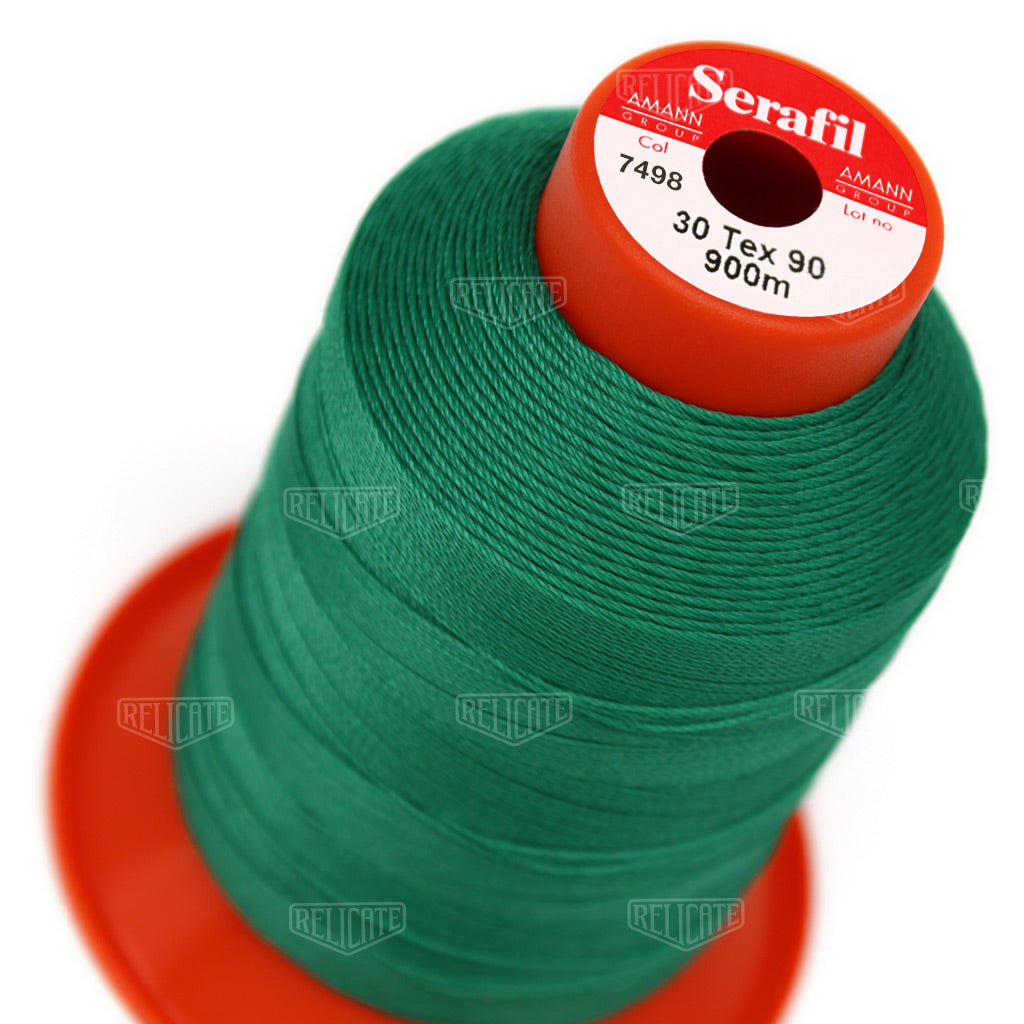 Yellows/Greens Serafil Thread 30 (TEX 90) 7498 - Relicate Leather Automotive Interior Upholstery