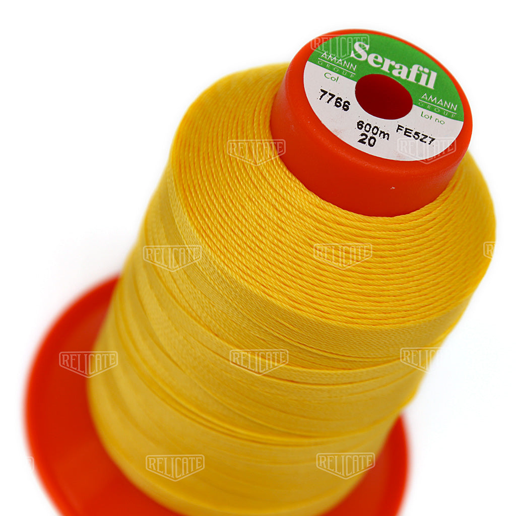 Yellows/Greens Serafil Thread 20 (TEX 135) 7766 - Relicate Leather Automotive Interior Upholstery