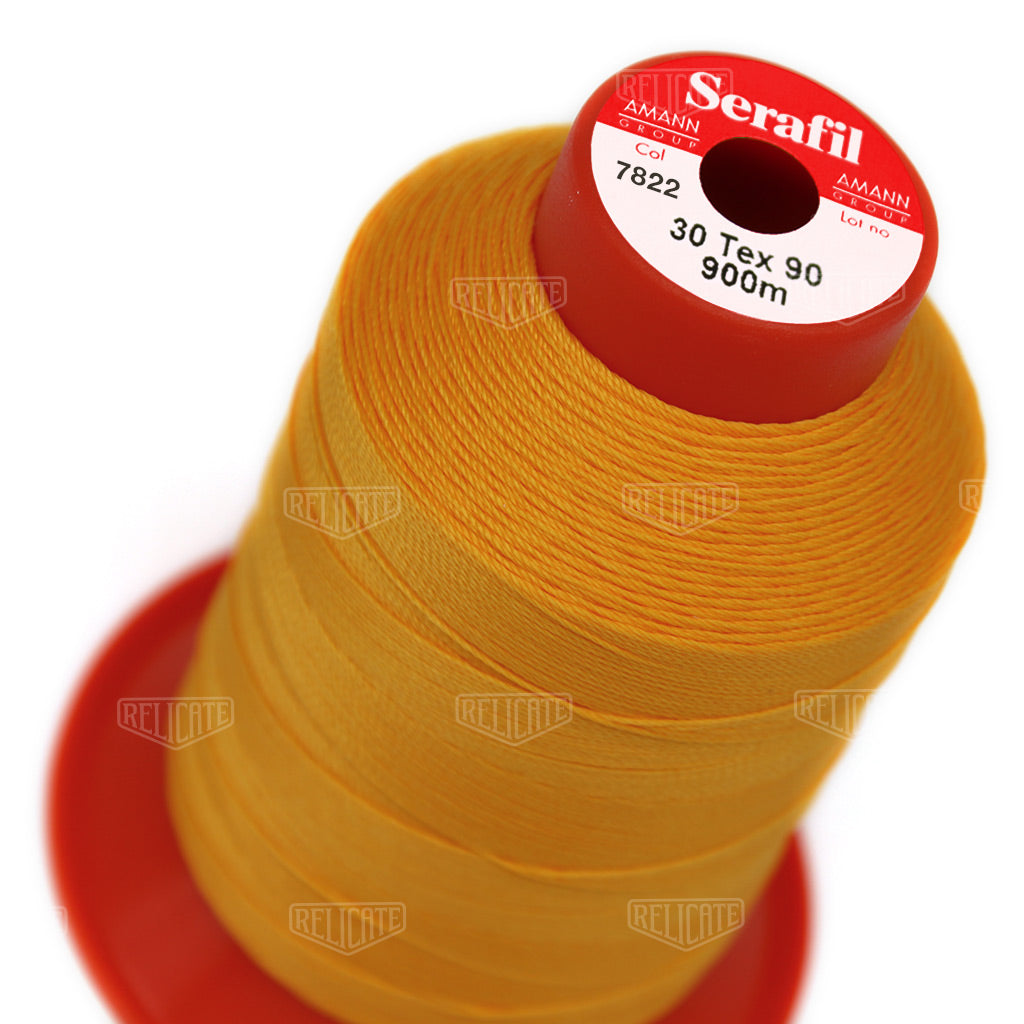 Yellows/Greens Serafil Thread 30 (TEX 90) 7822 - Relicate Leather Automotive Interior Upholstery