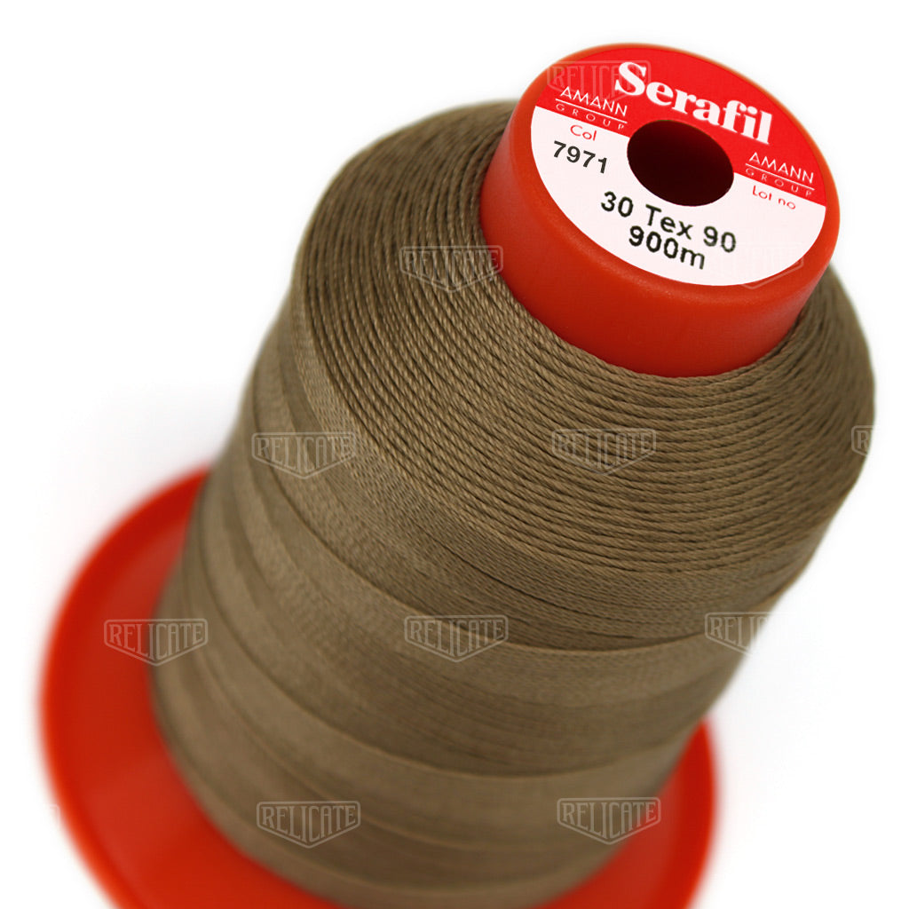 Yellows/Greens Serafil Thread 30 (TEX 90) 7971 - Relicate Leather Automotive Interior Upholstery