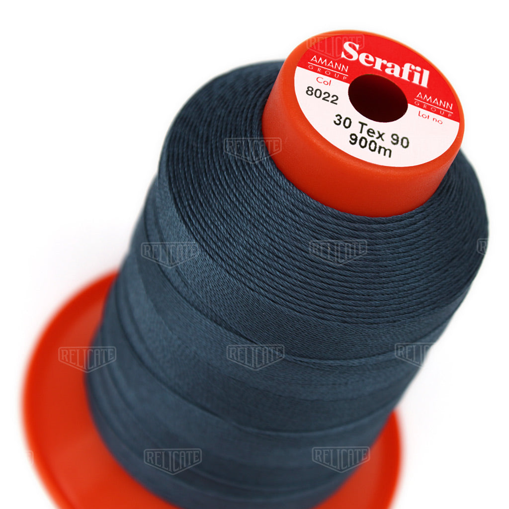 Blues/Purples Serafil Thread 30 (TEX 90) 8022 - Relicate Leather Automotive Interior Upholstery