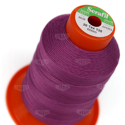 Blues/Purples Serafil Thread 20 (TEX 135) 8038 - Relicate Leather Automotive Interior Upholstery
