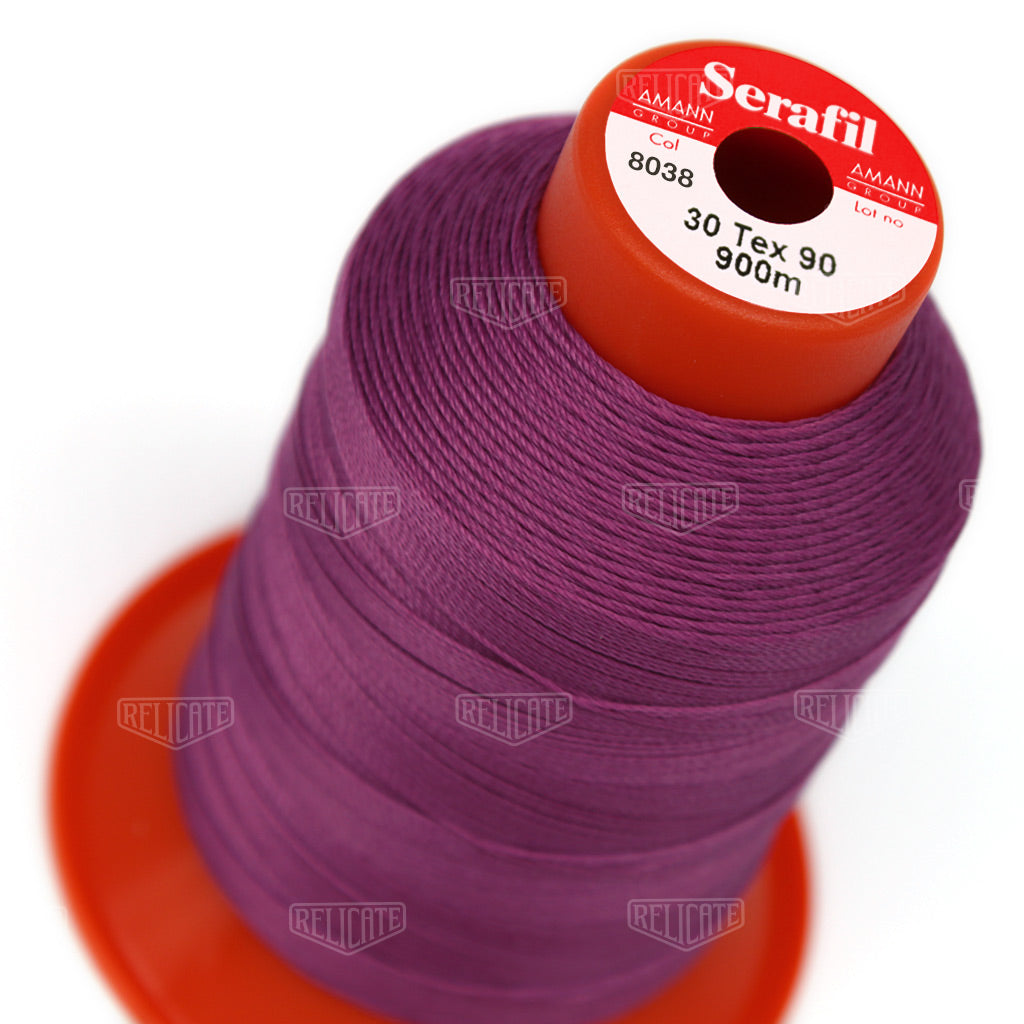 Blues/Purples Serafil Thread 30 (TEX 90) 8038 - Relicate Leather Automotive Interior Upholstery