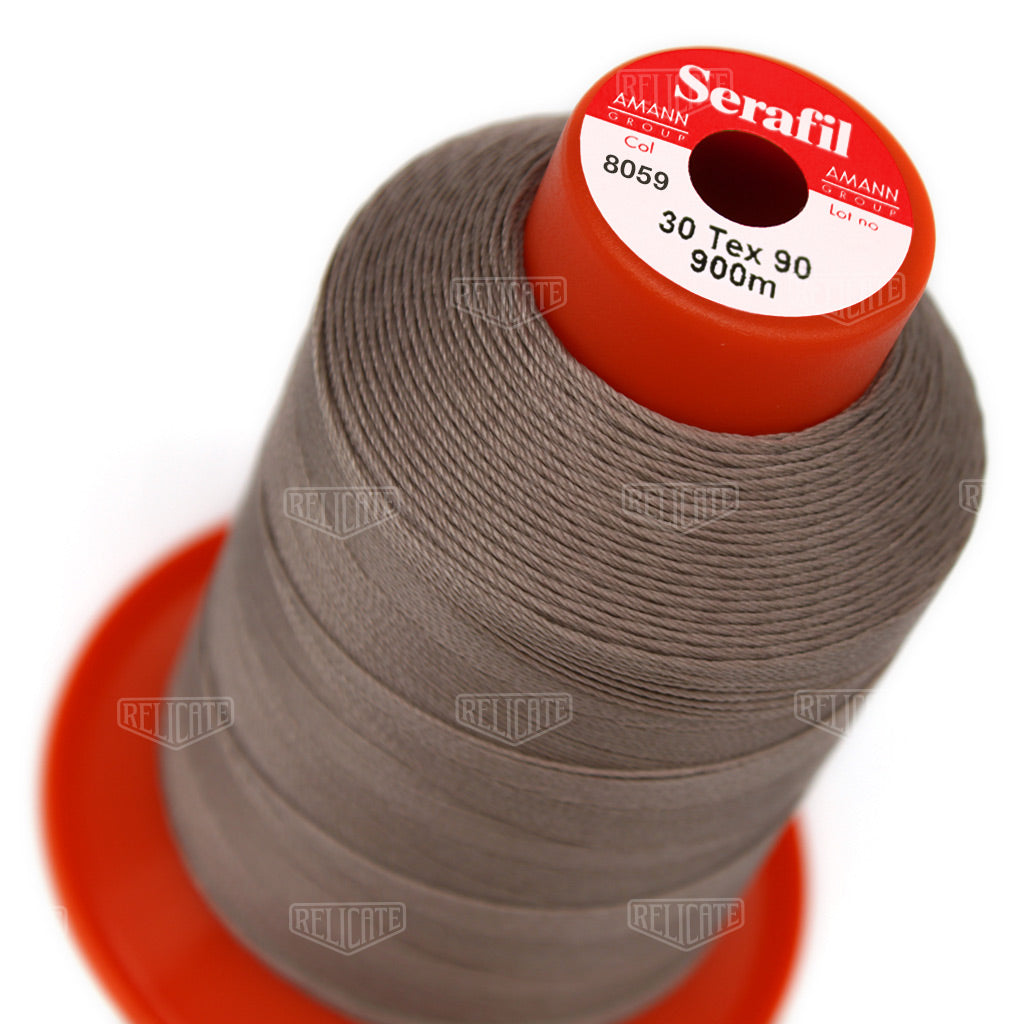 Whites/Browns Serafil Thread 30 (TEX 90) 8059 - Relicate Leather Automotive Interior Upholstery